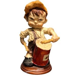 Vintage Giuseppe Armani Gulliver's World Drummer Boy With Drum Can 8” Tall
